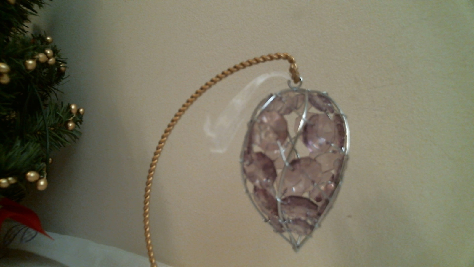 PURPLE CRYSTAL & WIRE Suncatcher or ornaments lot 4 suncatchers eBay