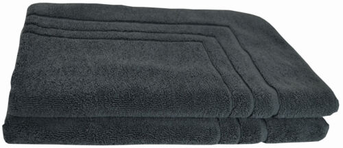 2 Pack Towels Egyptian Cotton Bath Mats 900gsm 5 Star Hotel Quality Charcoal - Foto 1 di 2