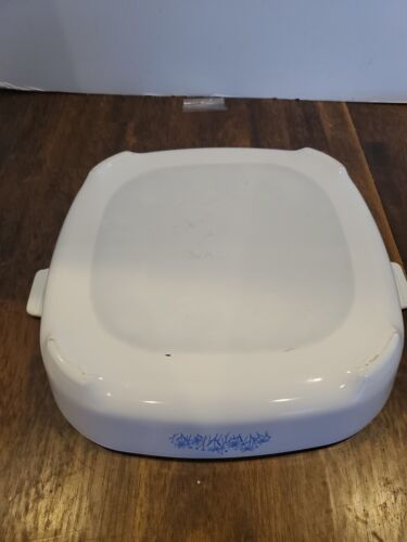 Vintage Corning Ware Microwave Footed Browning Dish 10 x 10 x 2 w/ Glass Cover - Picture 13 of 15