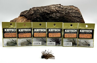 Keitech Guard Spin Jig 3,5g 1/8oz 6 Farben Finesse Tungsten Rubber Weedguard