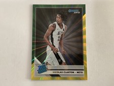 2019-20 Donruss Nicolas Claxton RC Rated Rookie Green Yellow #229 Nets d