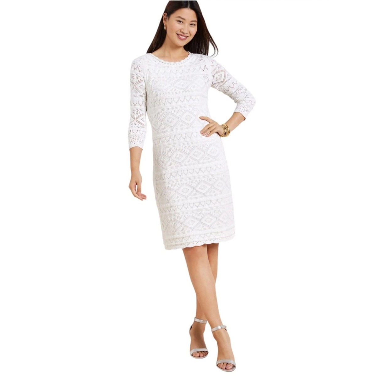 chinese dress ladies White Crochet Bodycon Sweater Dress & Reviews - White - Dresses