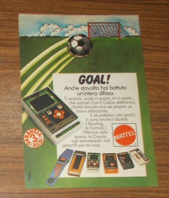 Seltene Werbung Mattel Electronics SOCCER 2 Handheld 1981