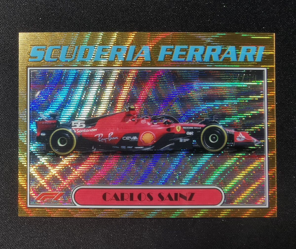 2023 Topps chrome F1F2 フェラーリ　G Alesi ジュリアーノ　アレジ　TOM’S GR Supra GT 500 サインカード 2023 Topps Chrome Formula 1 F1 Carlos Sainz Scuderia Ferrari