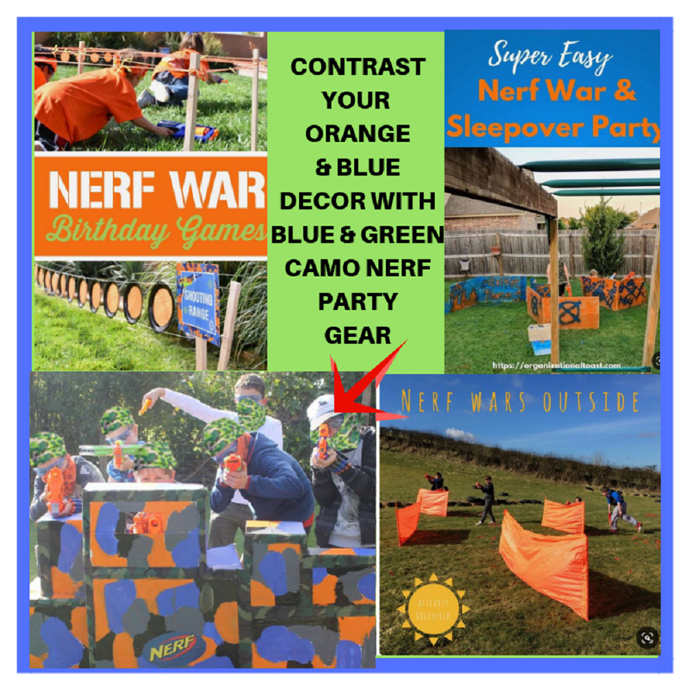 Wishery Nerf Theme Birthday Party Supplies & Favors for Boys - 16 Kids 4+ Years