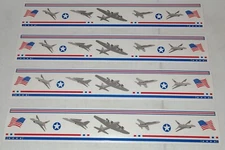 Vintage 1997 MILITARY AIRPLANES FLAG MRS. Grossman's Design Lines Stickers - 4
