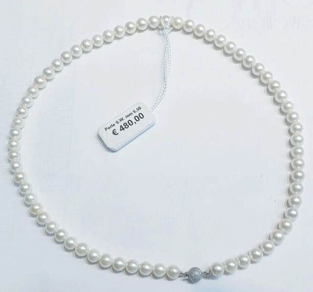 COLLANA DI PERLE MARE MM. 6,00/6,50 - Immagine 2 di 4
