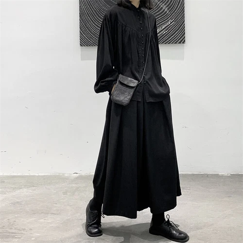 Damen Street Style lockere Hose weites Bein japanische Freizeithose Rock Hose - Bild 4 von 13