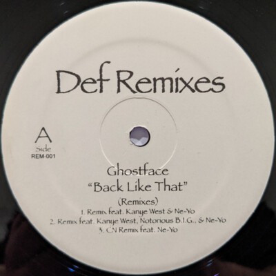 12” Ghostface Killah / Rick Ross Back Like REM001 Def Remixes Non Japan Vinyl /00250 12