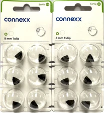 2 Pack 8mm Tulip Connexx 3.0 Eartip Dome. Fits Signia Rexton Widex Miracle Ear.