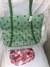 CLINIQUE  KATE SPADE tote BAG NEW With Makeup Bag