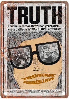 Teenage Rebellion Vintage Movie Poster Old Retro Look Metal Sign MP4471