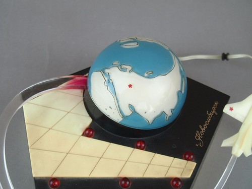 Globo de cohete espacial lámpara de mesa soviética URSS - Imagen 5 de 12