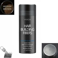 VIKADA Keratin Hair Fibers Medium Brown Hair Powder Hair Loss 27.5g 0.97oz