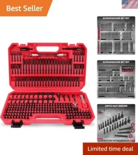 232-Piece Impact Driver Bit Set Chrome Vanadium Durable Fastener Assortment