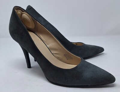 Nine West Suede Heels Women's Gray Shoes