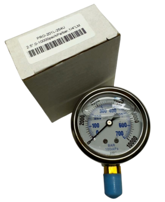 #ad PIC PRO 201L 254U Pressure Gauge 2.5quot; 0 10000PSI kPa bar 1 4quot;LM $19.99
