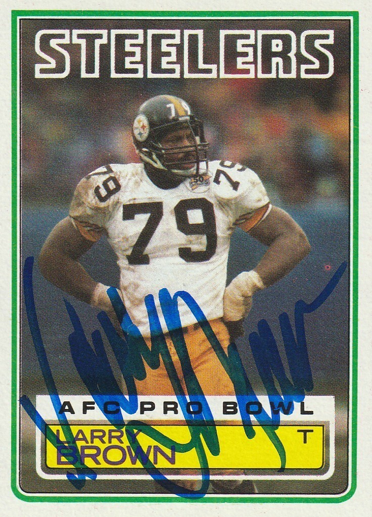 LARRY BROWN PITTSBURGH STEELERS SIGNED 1983 TOPPS CARD #359 | eBay