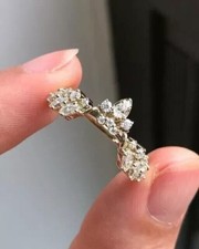 2Ct Pear Cut Simulated Diamond Women Wedding Ring 14k Yellow Gold Plated