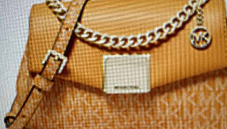 Michael Kors Lita 2-Tone Logo Leather Crossbody Bag 8” W x