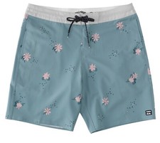 Billabong Lo Tide 19" Blue Mid Length Sport Trunk Boardshort Short RSHRT-173