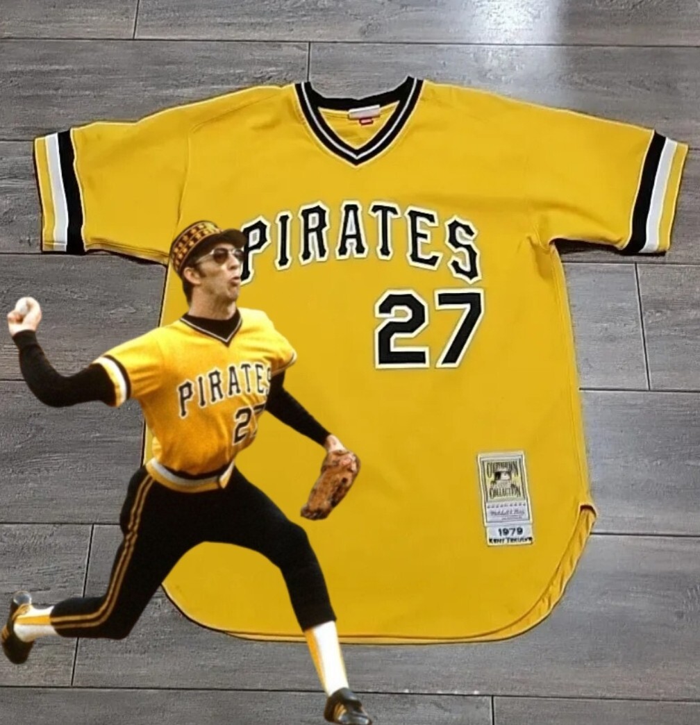 AUTHENTIC VINTAGE KENT TEKULVE PIRATES JERSEY 48 XL MITCHELL NESS