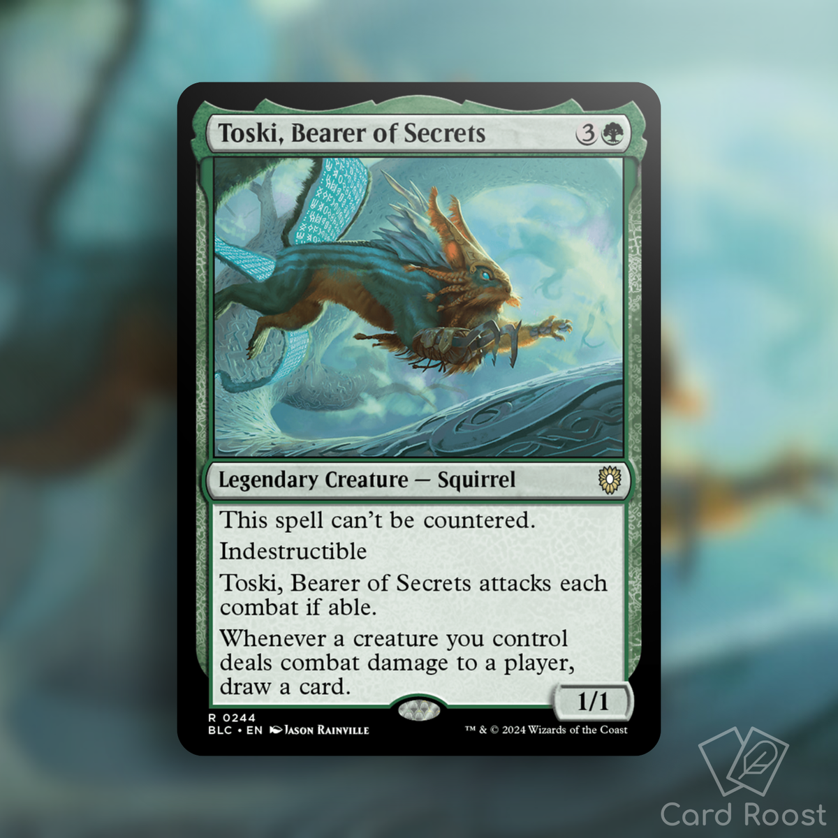 mtg card condition guide MTG Magic Toski, Bearer of Secrets 0244 Commander: Bloomburrow BLC