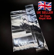 Euro Slot Hanger Bags - Choose Size - Product Bags - Self Seal - Retail  - Clear