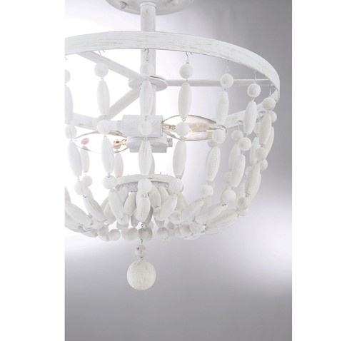 Trade Winds Lighting 2-Light Ceiling Light In Distressed Wood - TW80033-DW - Picture 3 of 3