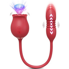 2 in 1 Rose Sucking Vibrator for Women