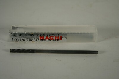 Nachi 1/8 Carbide 4 Flute Diamond Coated Square Single End Mill B87351 EXW1517