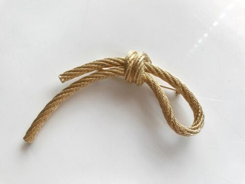 Vintage Christian Dior Brooch Twisted Rope Knot Loop … - Gem Vintage Christian Dior Brooch Twisted Rope Knot Loop … - Gem