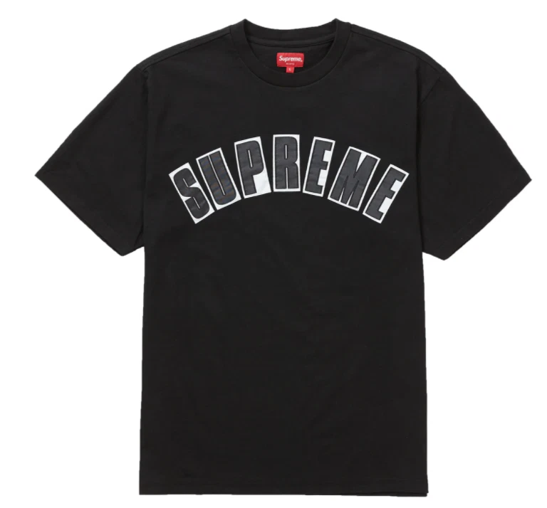 Grand Haut S/S Supreme Arc Appliqué S/S Noir ÉPUISÉ SS20
