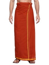 Men's Cotton Colorful Lungi in Size 2 Mtrs Single Lungi-  Brown, Pack Of 1 