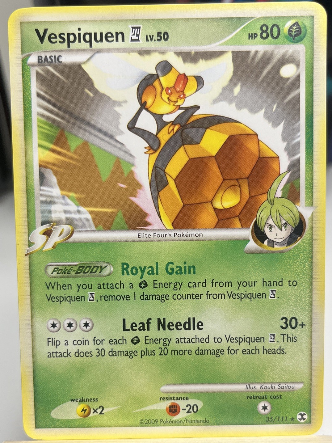 2009 Vespiquen 4 Rising Rivals Pokémon TCG 35/111 Platinum SP Rare