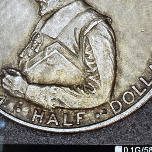 1920 D 50c Pilgrim Tercentenary Mayflower Commemorative Silver Half Dollar - Picture 14 of 24
