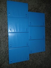 Lot Of 7 NEW Original Nintendo Wii U Blue Empty Replacement Video Game Cases
