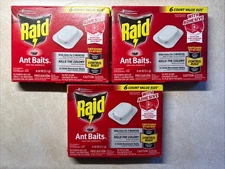 3 Box Lot Raid Ant Killer Baits For Household Use, Kills the Colony, Kills Ants