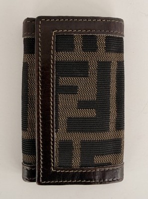 Fendi Brown Zucca Six Hook Key Case Holder 2261-10163-079