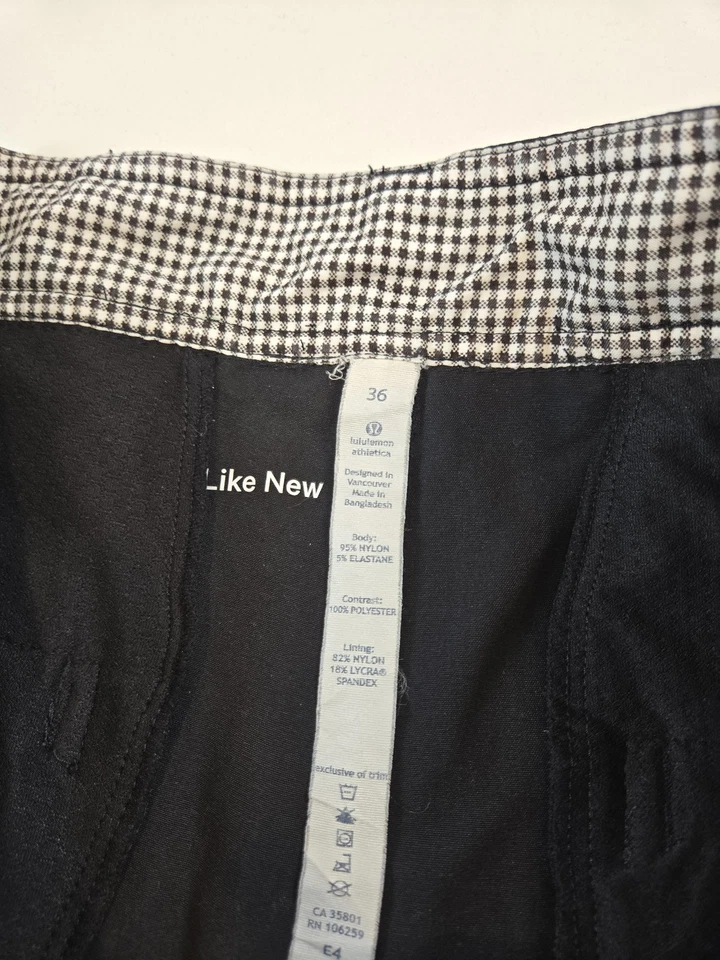 Pantalones Cortos Lululemon Para Hombre 36 Negro Chino Golf Elastizados Informales Comisión Oxford Foto 4 de 4