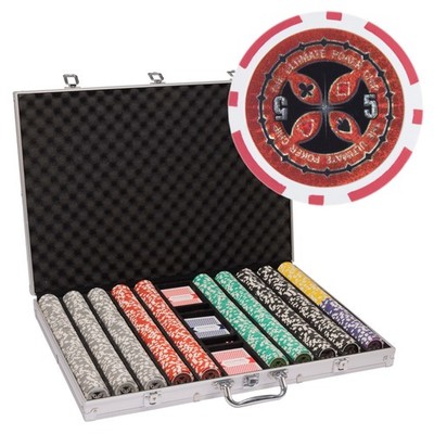 1000-piece Aluminum The Ultimate Poker Chip Set in Case - 14g Clay Composite