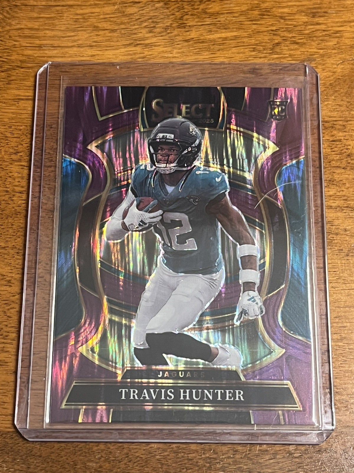 2025 Panini Select Travis Hunter #28 Purple Flash Prizm /699 RC Jaguars