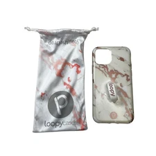 Loopy Case iPhone 11 Pro with Dust Bag White Rose Gold Marble