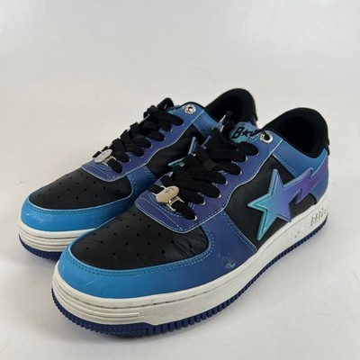 A Bathing Ape Bape Sta Blue Gradation Mens Sneakers Size 9 1J30191016