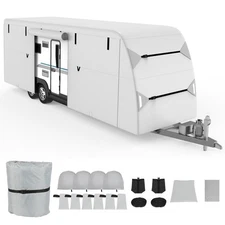 24'-27' RV Cover Windproof Extra Thick Camper Cover with Adhesive Repair Patches