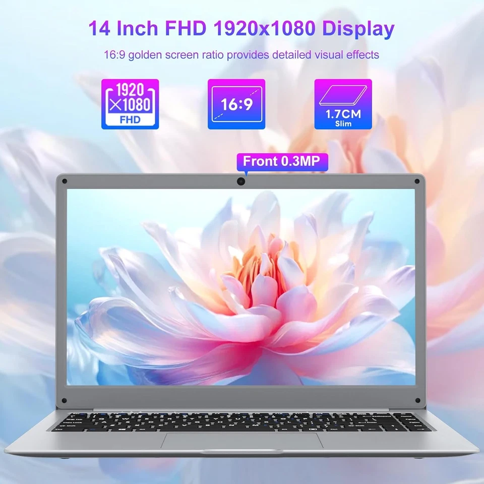 Portátil jumper 14" 12GB DDR4 256GB SSD Procesador Celeron N4000 hasta 2.5Ghz Foto 3 de 4