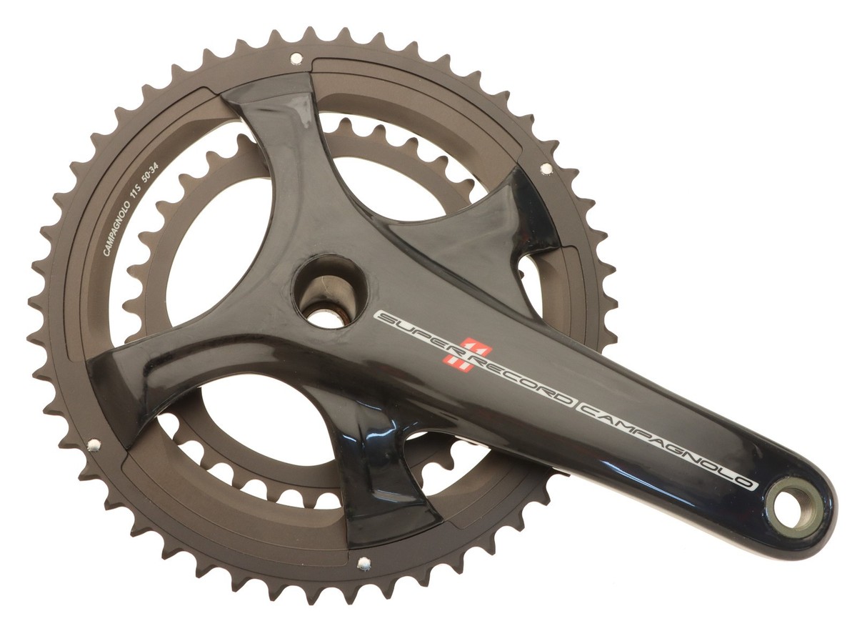 パーツ Campagnolo Super Record 11s 50-34T Campagnolo Super Record Titanium Crankset 50/34T 11s Compact 170mm