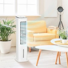 Image of HOMCOM Evaporative Air Cooler with Timer, Oscillating, Ice Cooling Tower Fan