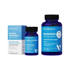 VitaMedica Arnica Montana 30X & Bromelain w/ Quercetin Bundle | Recovery | USA