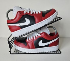 Jordan scarpe da ginnastica donna UK 5 Chicago flip rosso nero Jordan 1 basse